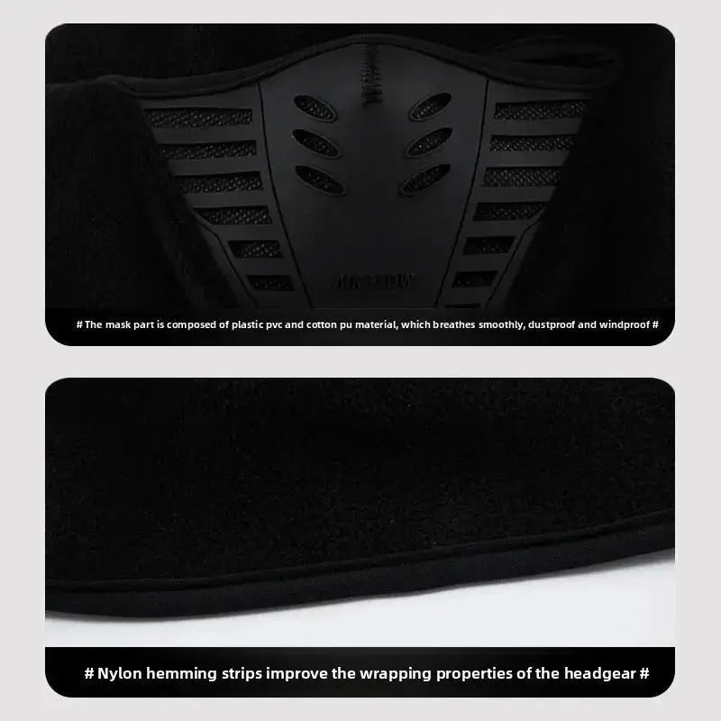 Black Winter Hood with Vented Face Panel — 3
