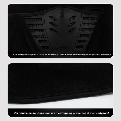 Black Winter Hood with Vented Face Panel — 3