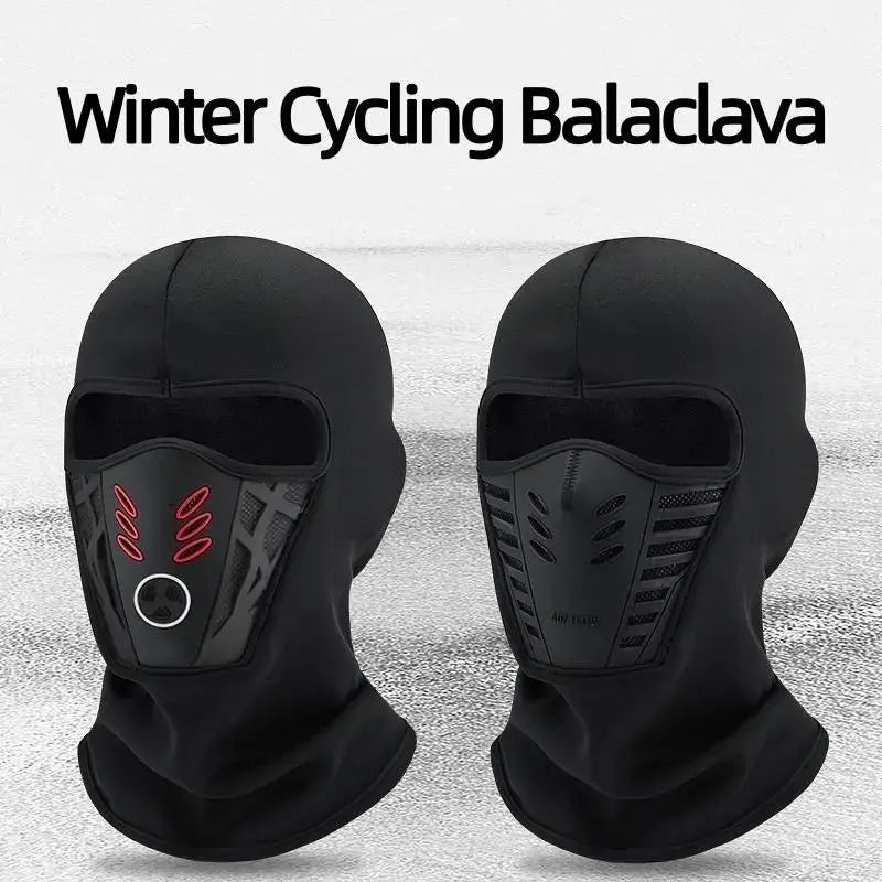 Black Winter Hood with Vented Face Panel — 0