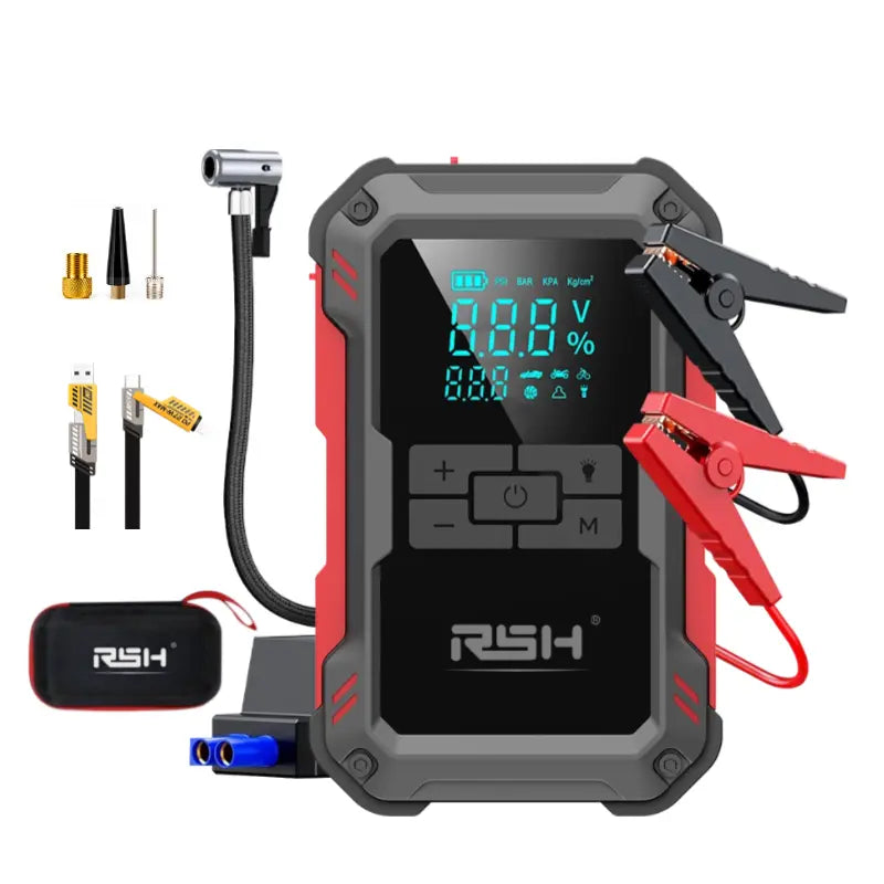RSH JS800 12V Jump Starter with Tire Inflator — 10000mAh-JS800