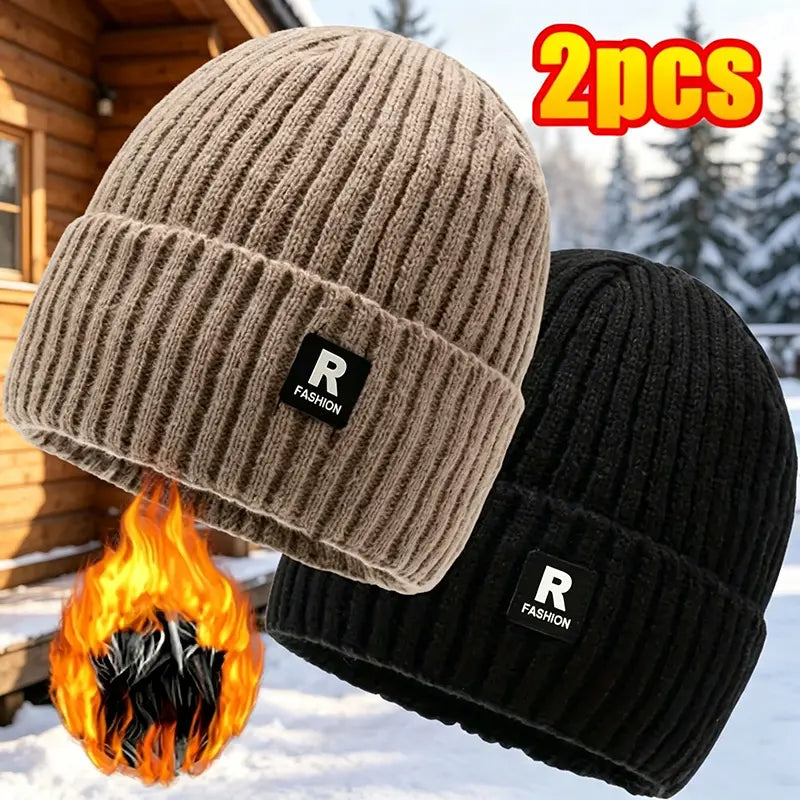 Two Piece Fleece Lined Cuffed Beanie Packs — 5
