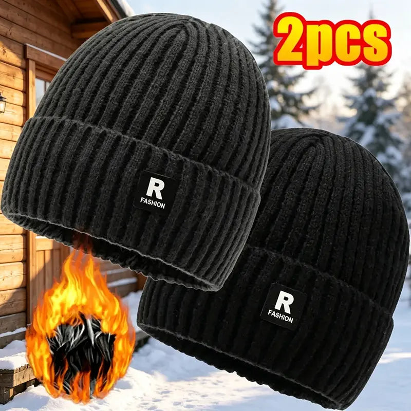 Two Piece Fleece Lined Cuffed Beanie Packs — 4