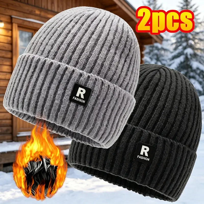 Two Piece Fleece Lined Cuffed Beanie Packs — 0