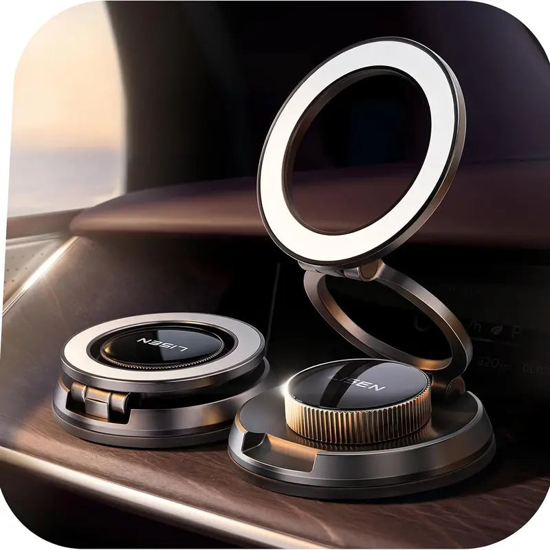LISEN Metal Magnetic Phone Mount with Nano-Gel Suction Base