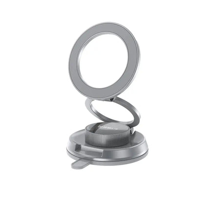 LISEN Metal Magnetic Phone Mount with Nano-Gel Suction Base — Metallic Silver