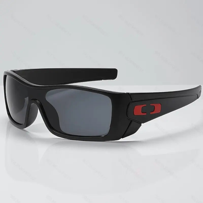 Black Wraparound Cycling Sunglasses - source design and use details