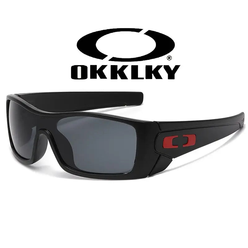 Black Wraparound Cycling Sunglasses - source design and use details