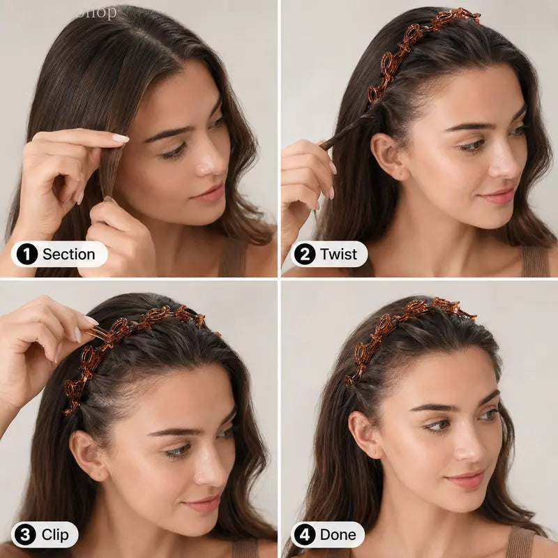 Clip Headbands — Four-Piece Set - source design and use details