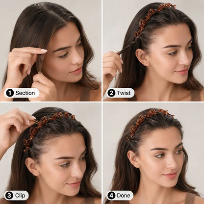 Clip Headbands — Four-Piece Set - source design and use details