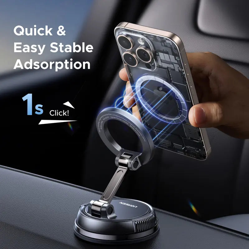 UGREEN Magnetic Cell Phone Car Mount-Upgraded Version with Smooth-Surface Grip