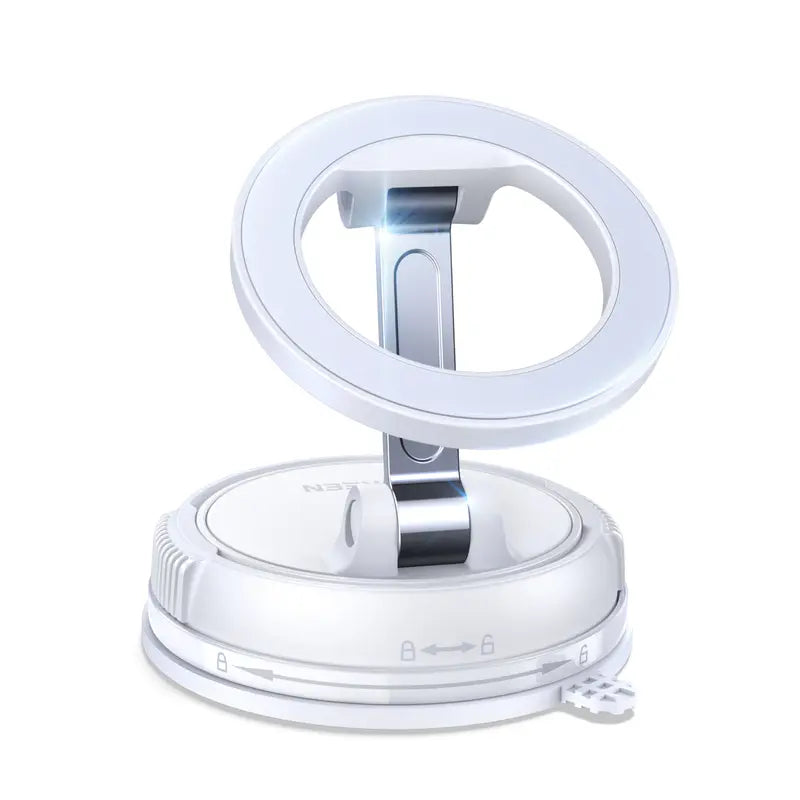 UGREEN Magnetic Cell Phone Car Mount-Upgraded Version with Smooth-Surface Grip — 1PC White (Standard Version:Not for Reuse)