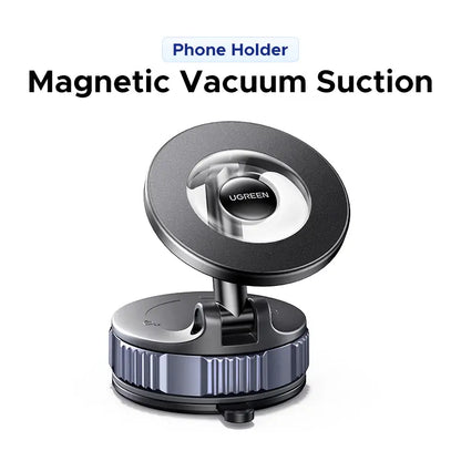 UGREEN Magnetic Cell Phone Car Mount-Upgraded Version with Smooth-Surface Grip — 1PC Upgraded Version--Black (Reusable on Smooth Surfaces)