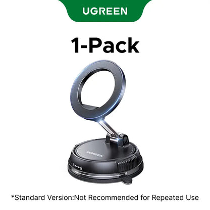 UGREEN Magnetic Cell Phone Car Mount-Upgraded Version with Smooth-Surface Grip — 1PC Black(Standard Version:Not for Reuse)