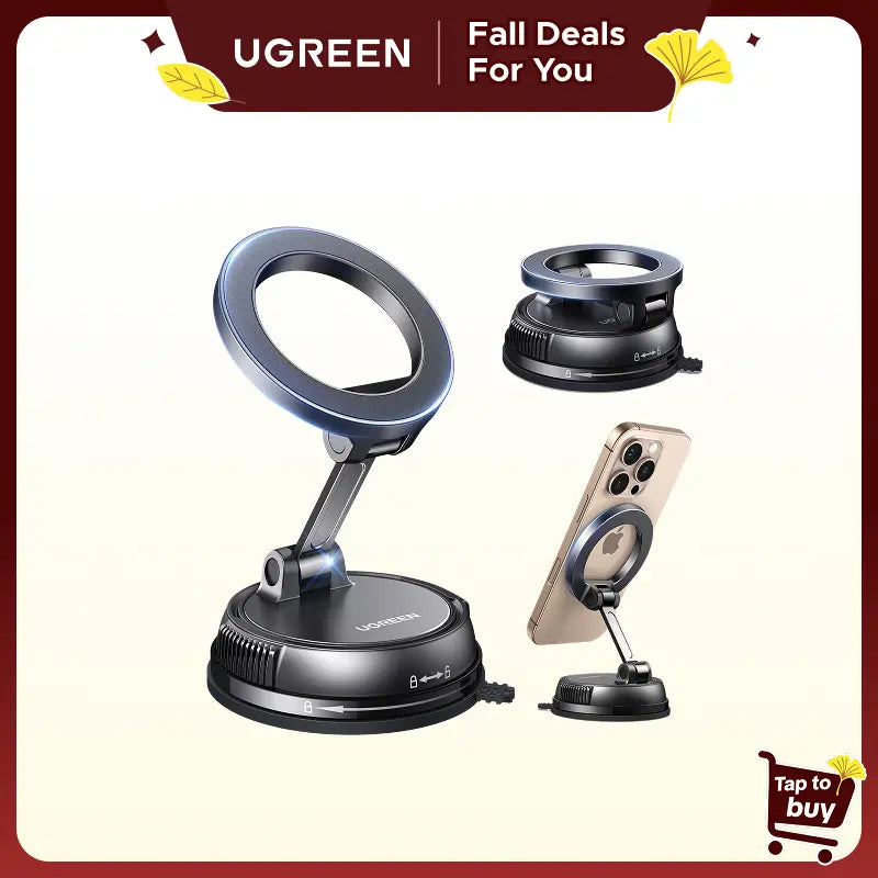 UGREEN Magnetic Cell Phone Car Mount-Upgraded Version with Smooth-Surface Grip