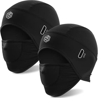 Two Piece Lightweight Face Cover Packs — Black*2