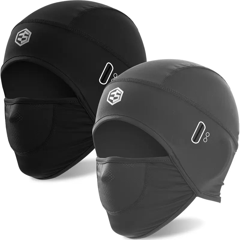 Two Piece Lightweight Face Cover Packs — Black*1+grey*1