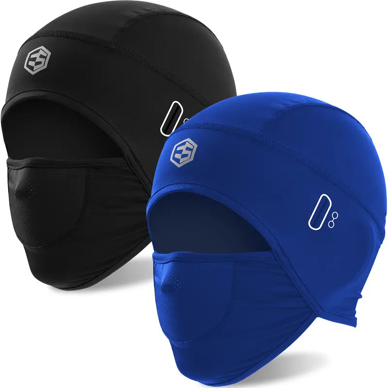 Two Piece Lightweight Face Cover Packs — Black*1+Blue*1