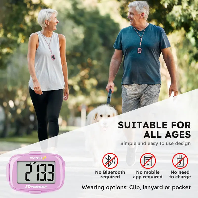 AVTREK Clip-On 3D Pedometer with Backlight - shared design and use details