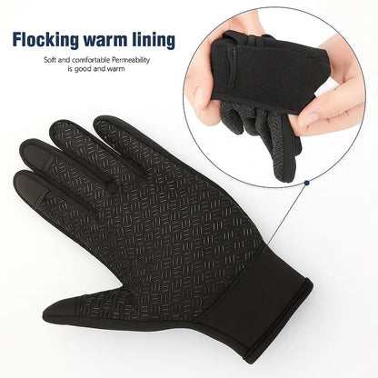 Touchscreen Winter Gloves with Textured Grip - source design and use details