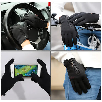 Touchscreen Winter Gloves with Textured Grip - source design and use details