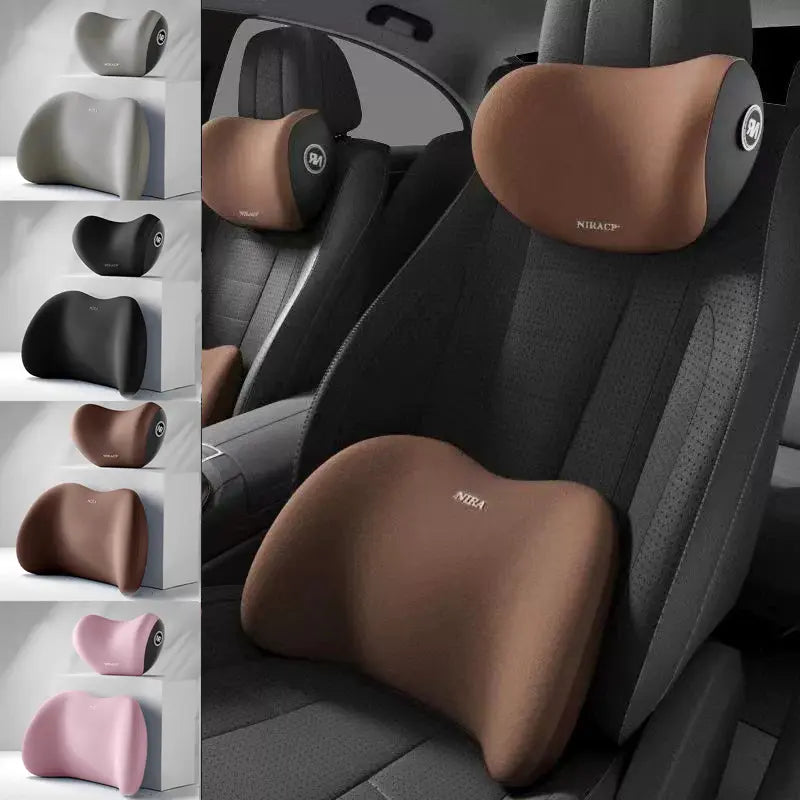 NIRACL Memory-Foam Neck and Lumbar Cushions — 2-Piece Set
