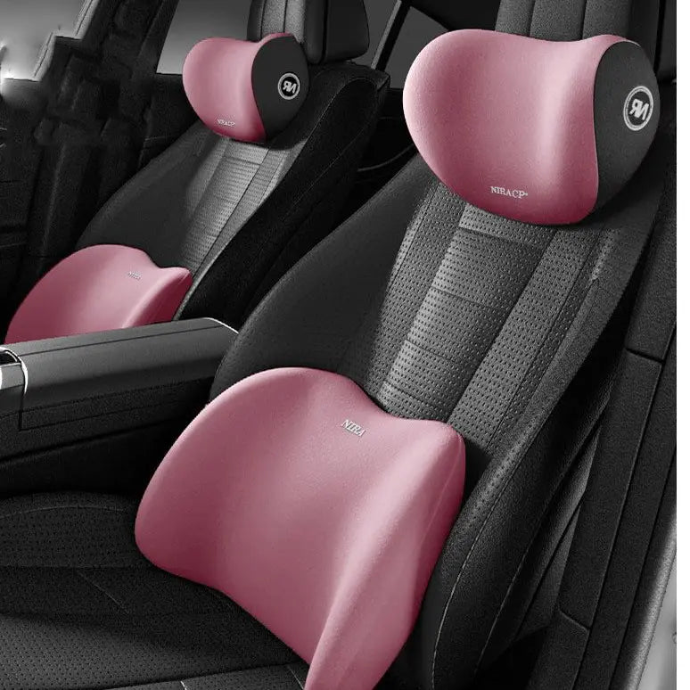NIRACL Memory-Foam Neck and Lumbar Cushions — 2-Piece Set