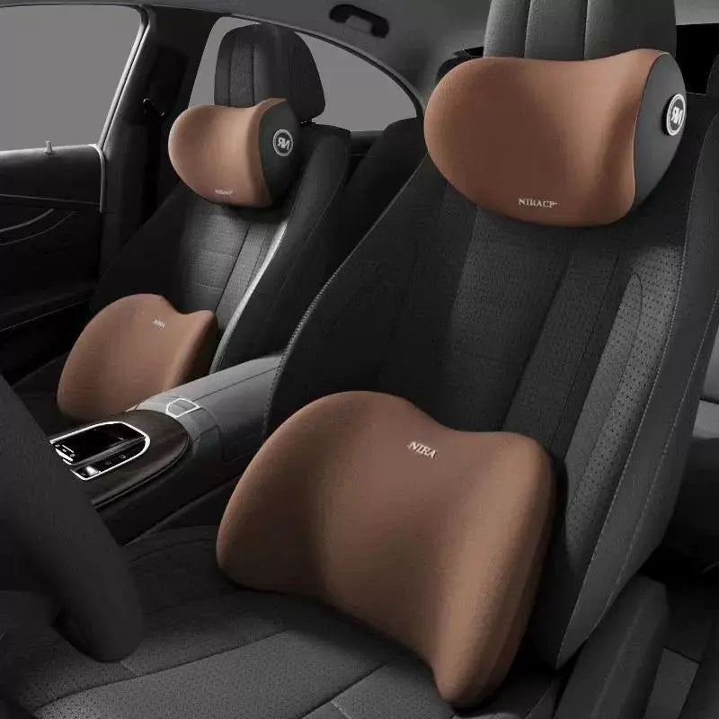 NIRACL Memory-Foam Neck and Lumbar Cushions — 2-Piece Set