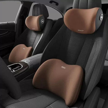 NIRACL Memory-Foam Neck and Lumbar Cushions — 2-Piece Set