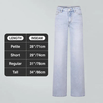 Stretch Wide-Leg Jeans — Four Inseam Lengths - Light Blue original variant photo