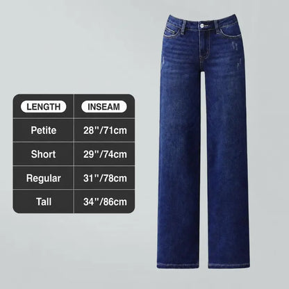 Stretch Wide-Leg Jeans — Four Inseam Lengths - Dark Blue original variant photo