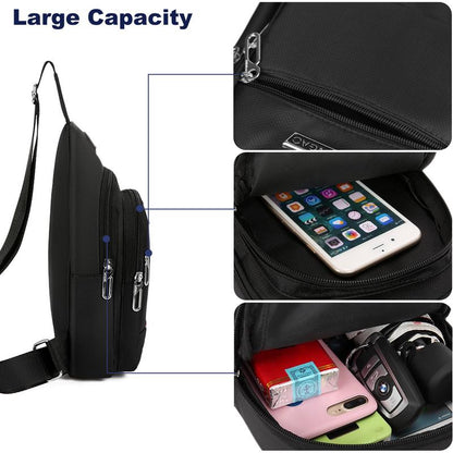 Black Multi Pocket Crossbody Bag — 2