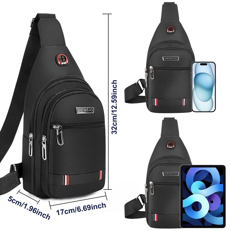 Black Multi Pocket Crossbody Bag — 4