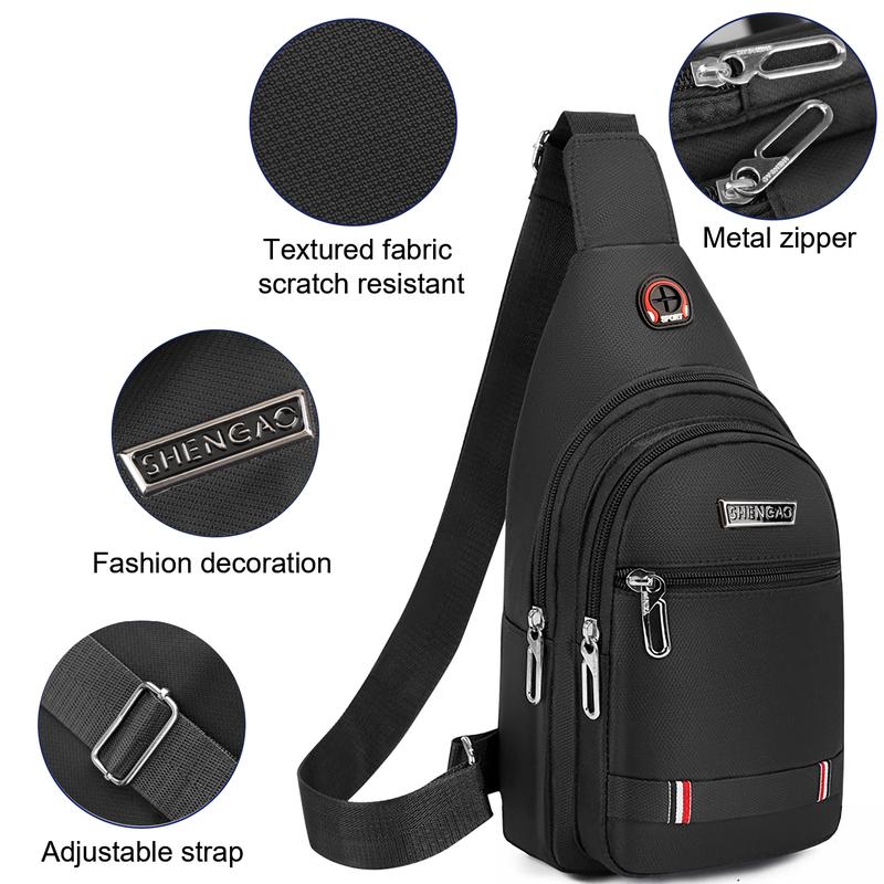 Black Multi Pocket Crossbody Bag — 3