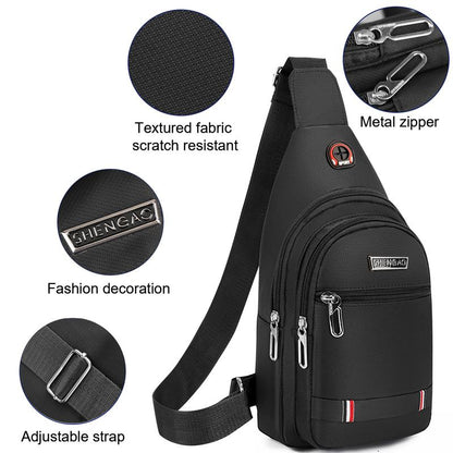 Black Multi Pocket Crossbody Bag — 3