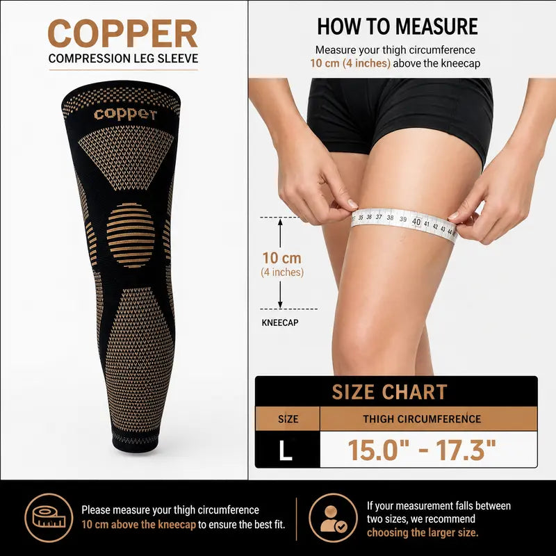 Full-Leg Stretch Sleeves — One Pair - L