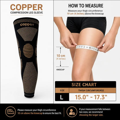Full-Leg Stretch Sleeves — One Pair - L