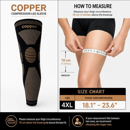 Full-Leg Stretch Sleeves — One Pair - 4XL