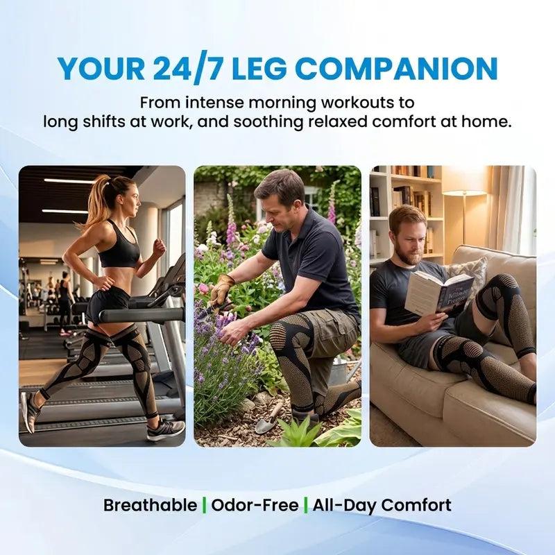 Full-Leg Stretch Sleeves — One Pair - source design and use details