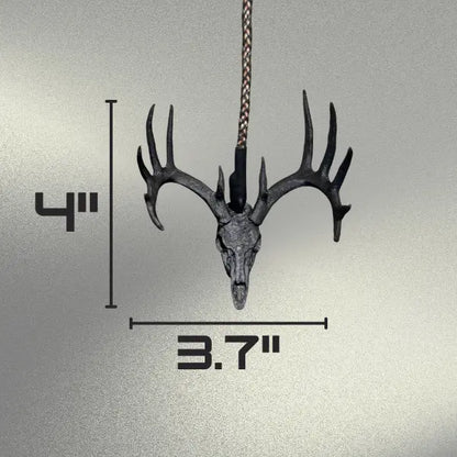 3D-Printed Deer Skull Rearview Mirror Hanger
