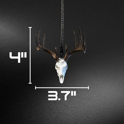 3D-Printed Deer Skull Rearview Mirror Hanger