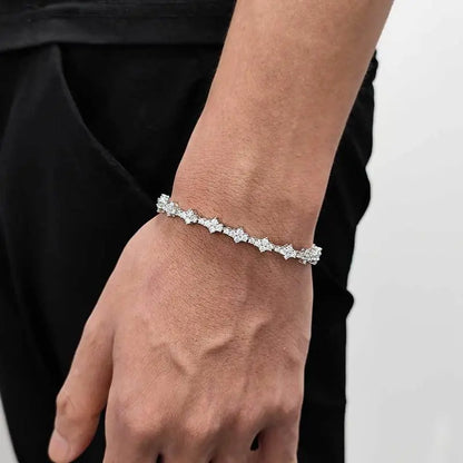 Tennis-Style Bracelet with Clear Stones - source design and use details