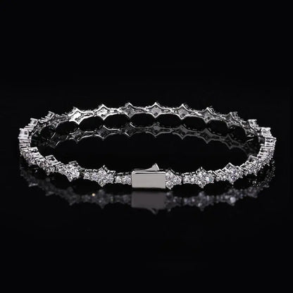 Tennis-Style Bracelet with Clear Stones - source design and use details