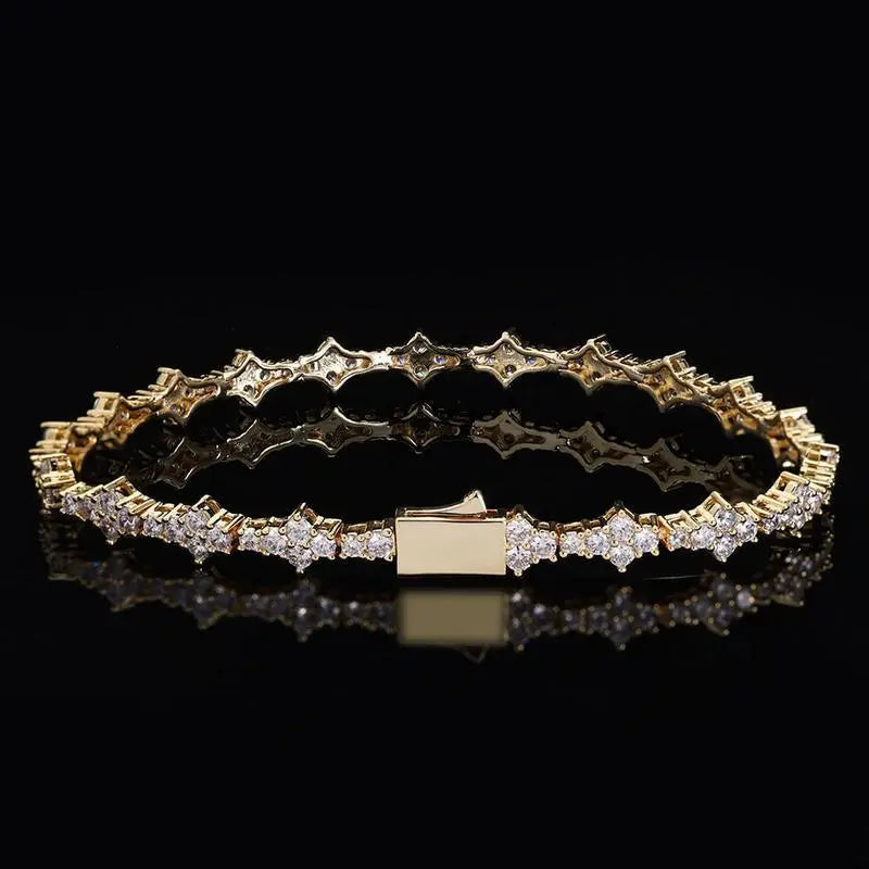 Tennis-Style Bracelet with Clear Stones - source design and use details