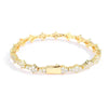 Tennis-Style Bracelet with Clear Stones