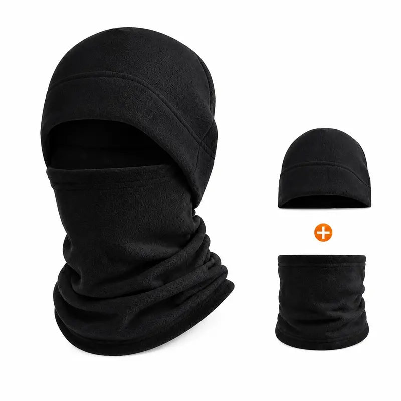 Yeomoo Winter Cap and Neck Cover Kits — No Logo Style - Black