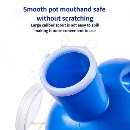Blue 2000 ml Portable Urinal Bottle with Tube - source design and use details