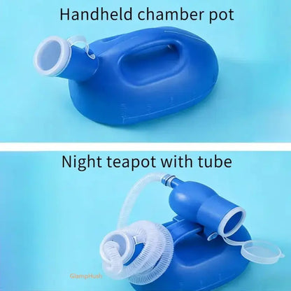 Blue 2000 ml Portable Urinal Bottle with Tube - source design and use details