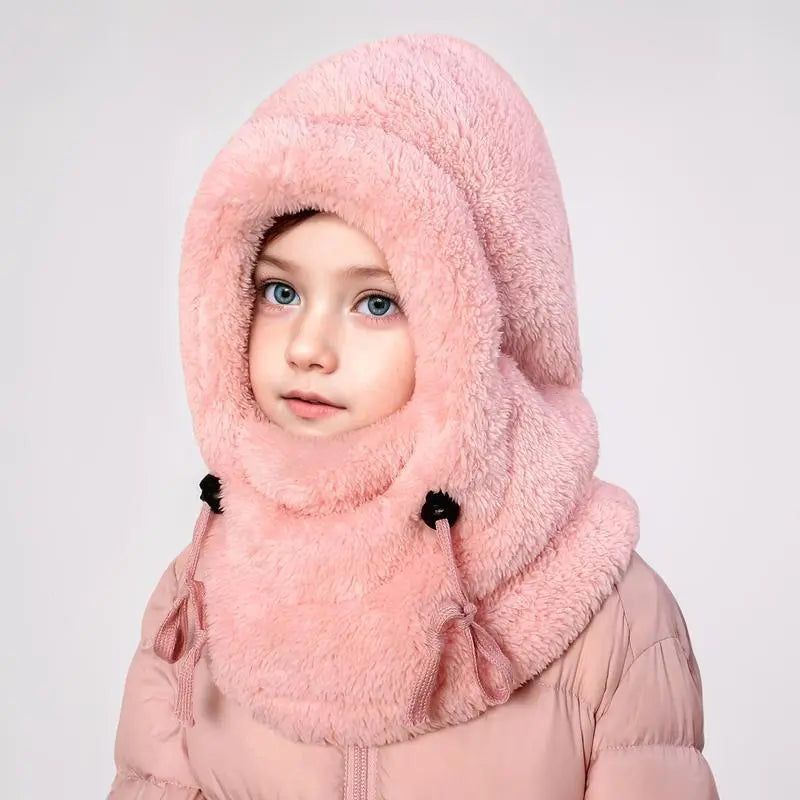 Kids' Fleece Balaclava and Neck Warmer - pink