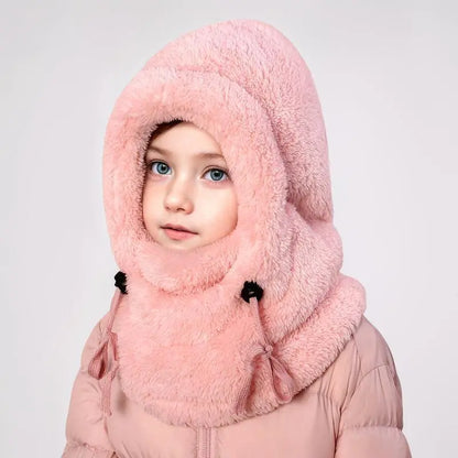 Kids' Fleece Balaclava and Neck Warmer - pink