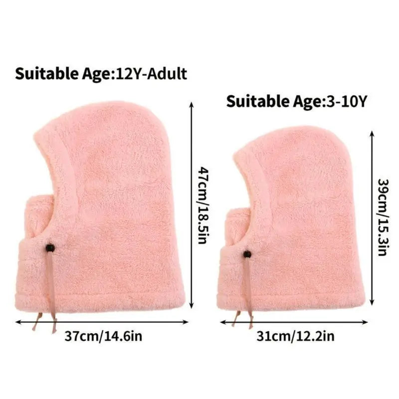 Kids' Fleece Balaclava and Neck Warmer - source design and use details